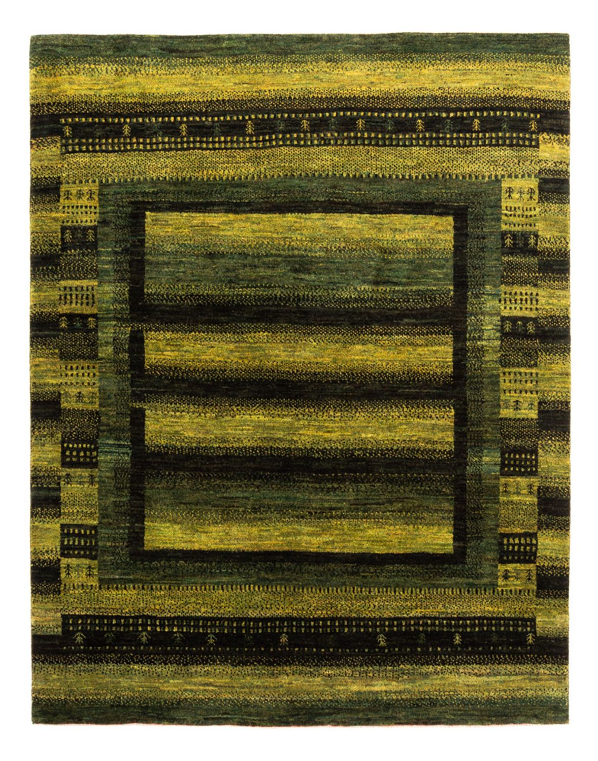 Gabbeh Tapijt - Loribaft Perzisch - Koninklijke - 199 x 154 cm - groen