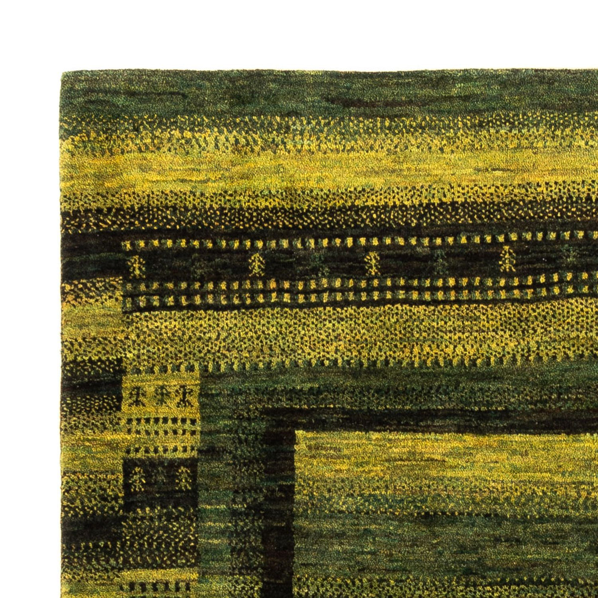 Gabbeh Tapijt - Loribaft Perzisch - Koninklijke - 199 x 154 cm - groen
