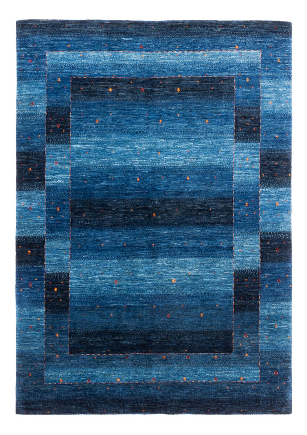 Gabbeh Tapijt - Loribaft Perzisch - 215 x 152 cm - blauw