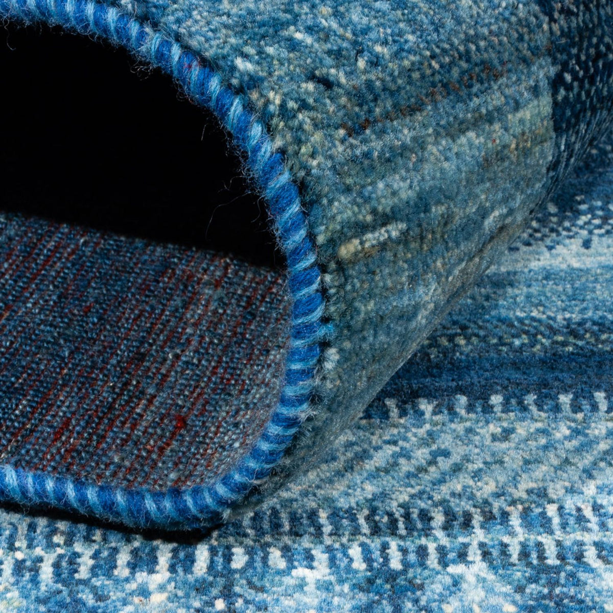 Gabbeh Tapijt - Loribaft Perzisch - Koninklijke - 198 x 158 cm - blauw