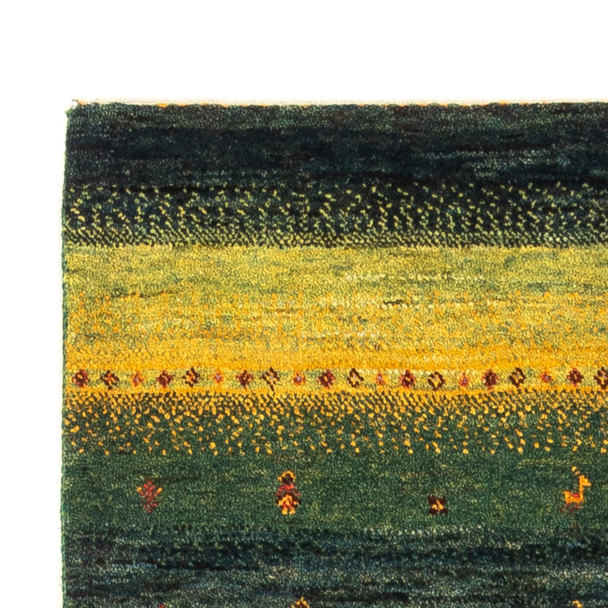 Gabbeh Tapijt - Loribaft Perzisch - Koninklijke - 133 x 82 cm - groen