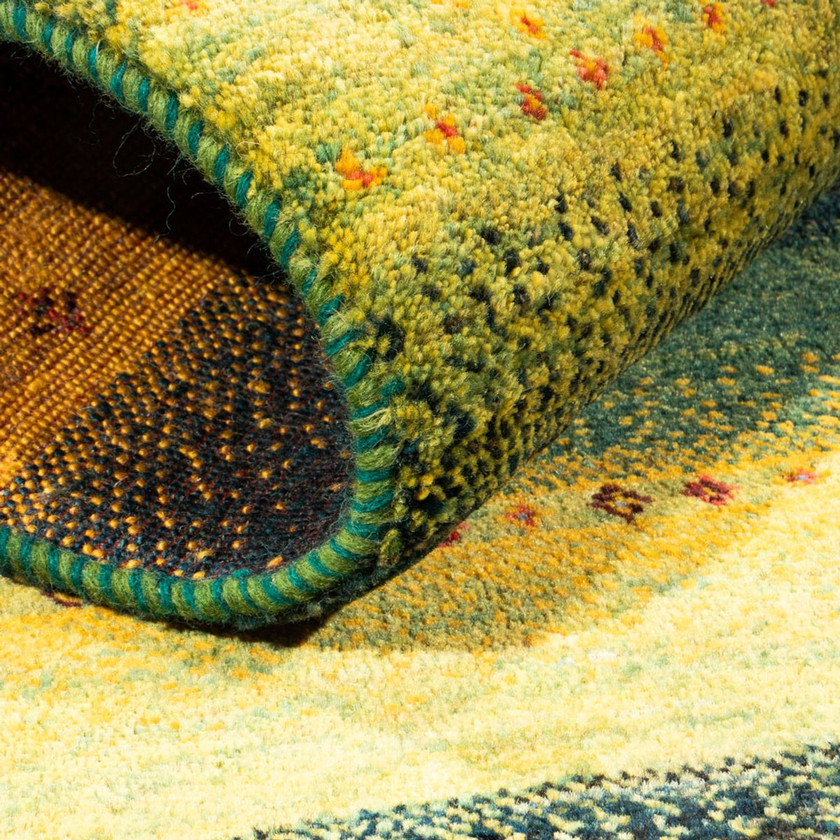 Gabbeh Tapijt - Loribaft Perzisch - Koninklijke - 133 x 82 cm - groen