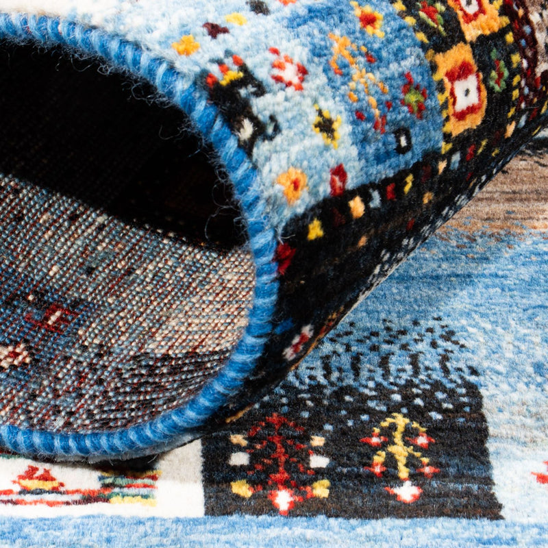 Gabbeh Tapijt - Loribaft Perzisch - Koninklijke - 141 x 87 cm - veelkleurig