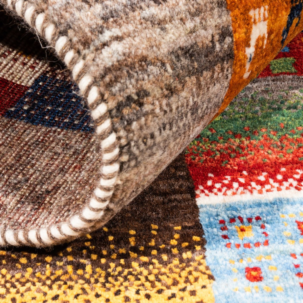 Gabbeh Tapijt - Loribaft Perzisch - Koninklijke - 138 x 84 cm - veelkleurig