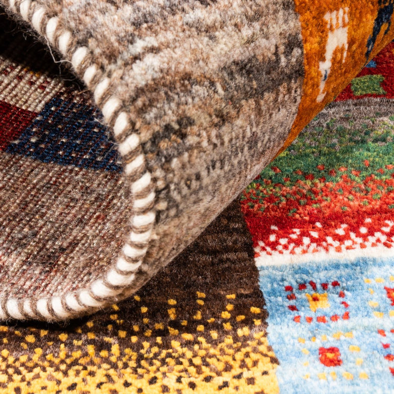 Gabbeh Tapijt - Loribaft Perzisch - Koninklijke - 138 x 84 cm - veelkleurig