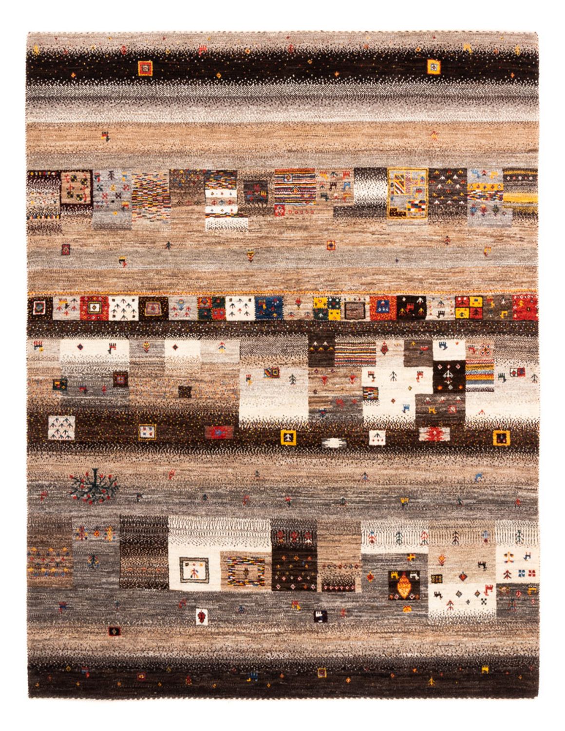 Gabbeh Tapijt - Loribaft Perzisch - Koninklijke - 202 x 153 cm - veelkleurig