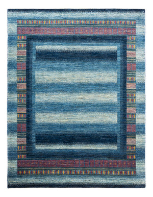 Gabbeh Tapijt - Loribaft Perzisch - Koninklijke - 198 x 152 cm - blauw
