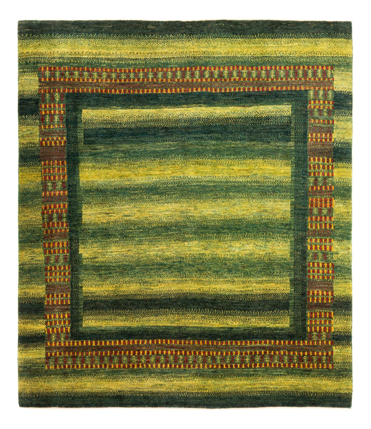 Gabbeh Tapijt - Loribaft Perzisch - Koninklijke - 192 x 165 cm - groen