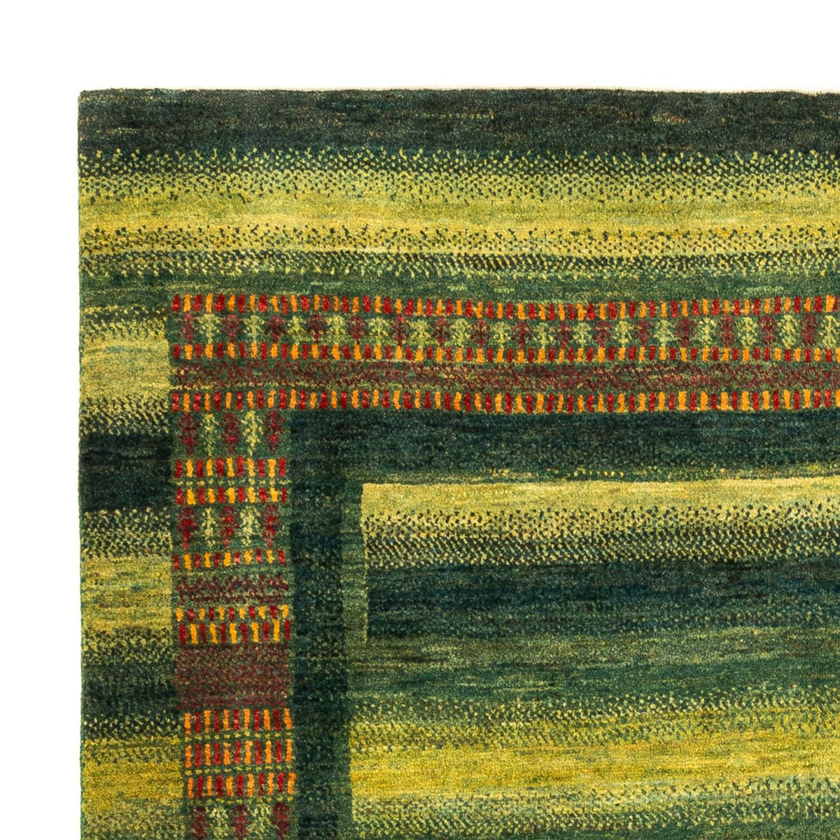 Gabbeh Tapijt - Loribaft Perzisch - Koninklijke - 192 x 165 cm - groen