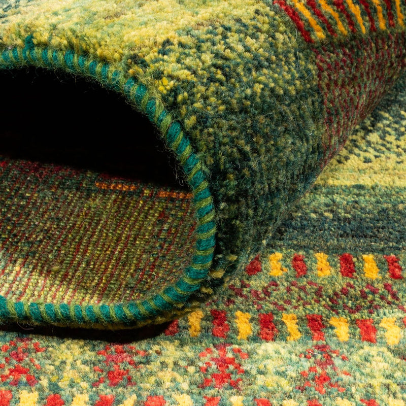 Gabbeh Tapijt - Loribaft Perzisch - Koninklijke - 192 x 165 cm - groen