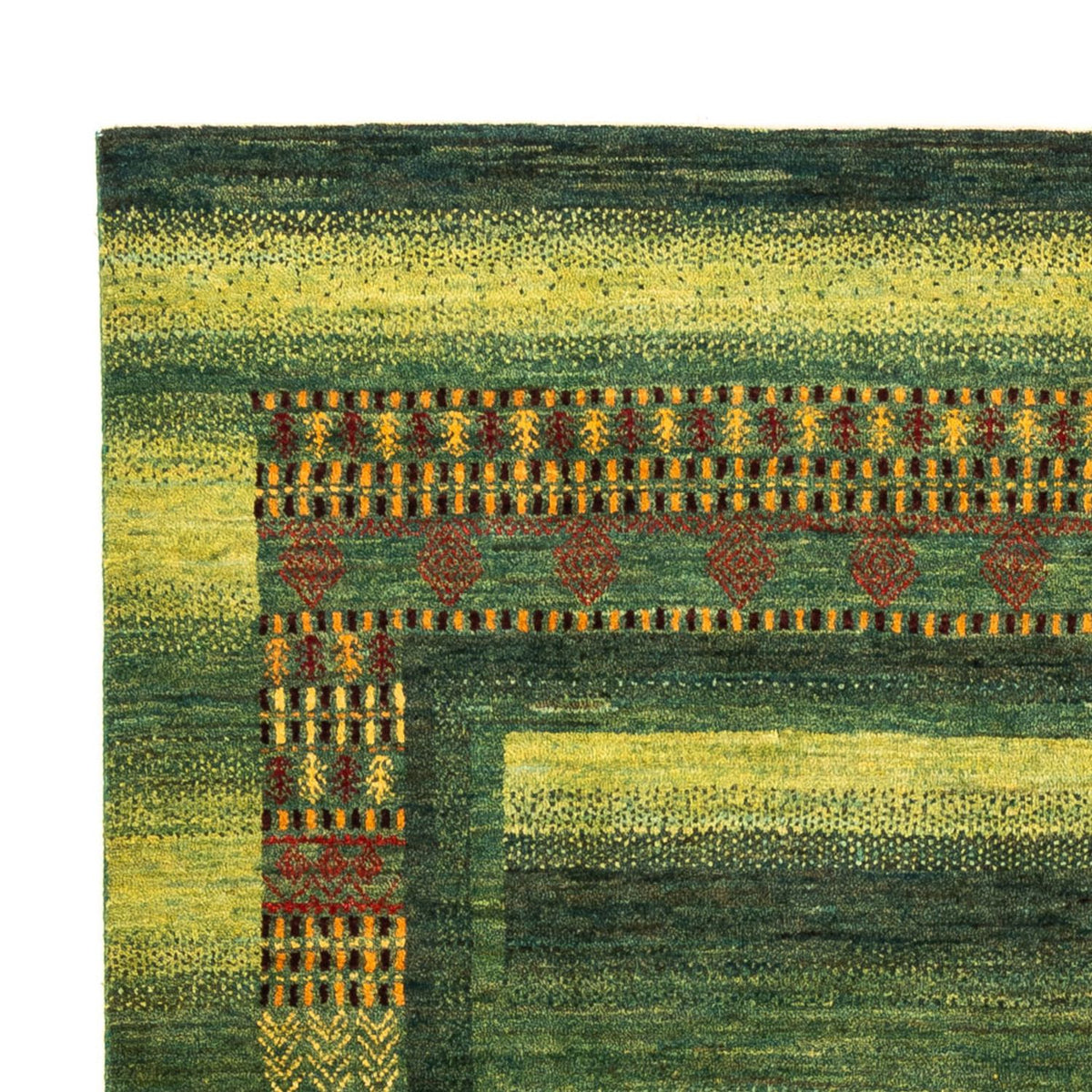 Gabbeh Tapijt - Loribaft Perzisch - Koninklijke - 216 x 157 cm - groen