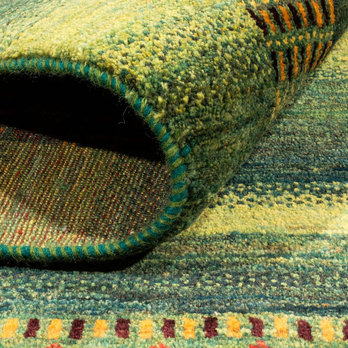 Gabbeh Tapijt - Loribaft Perzisch - Koninklijke - 216 x 157 cm - groen