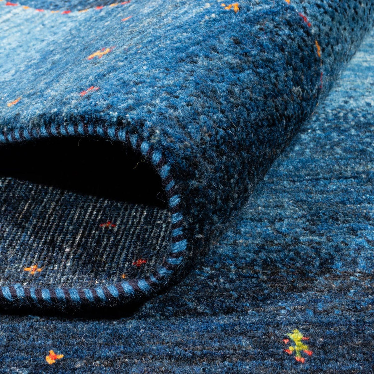 Gabbeh Tapijt - Loribaft Perzisch - 204 x 153 cm - blauw