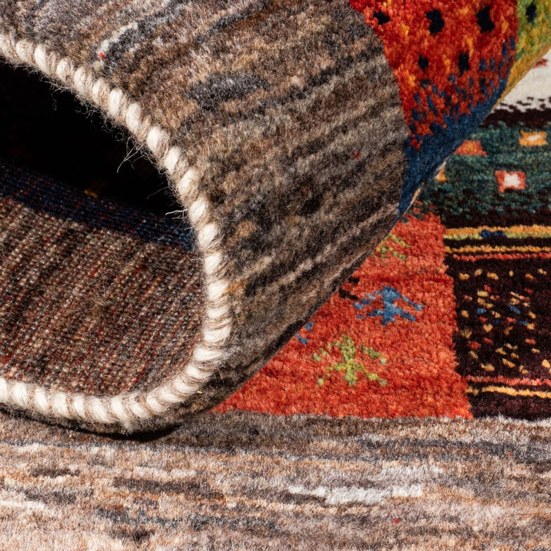 Gabbeh Tapijt - Loribaft Perzisch - Koninklijke - 106 x 81 cm - veelkleurig