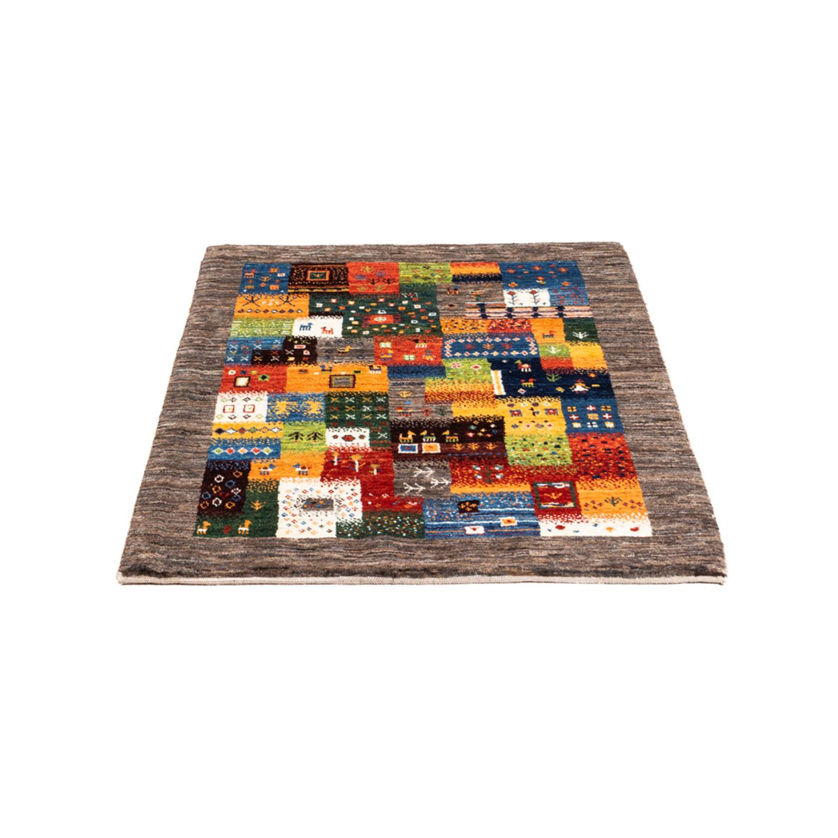 Gabbeh Tapijt - Loribaft Perzisch - Koninklijke - 106 x 81 cm - veelkleurig