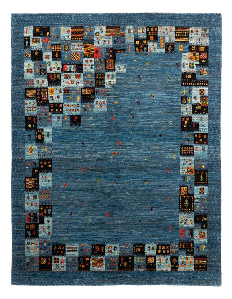 Gabbeh Tapijt - Loribaft Perzisch - Koninklijke - 199 x 154 cm - blauw