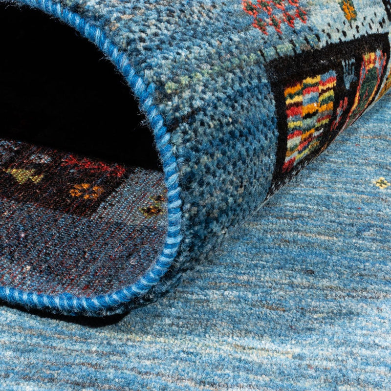 Gabbeh Tapijt - Loribaft Perzisch - Koninklijke - 199 x 154 cm - blauw