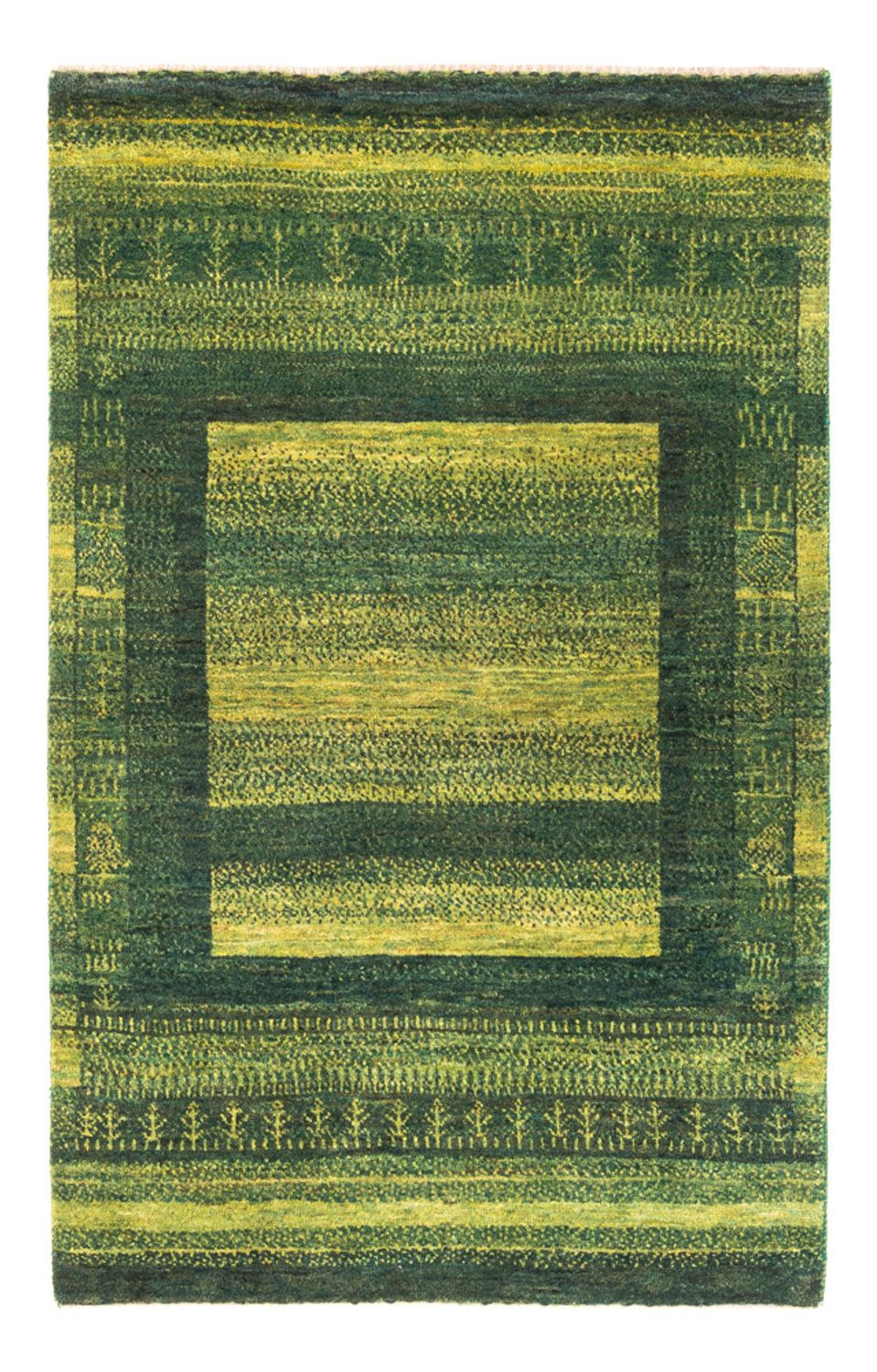 Gabbeh Tapijt - Loribaft Perzisch - Koninklijke - 150 x 97 cm - groen