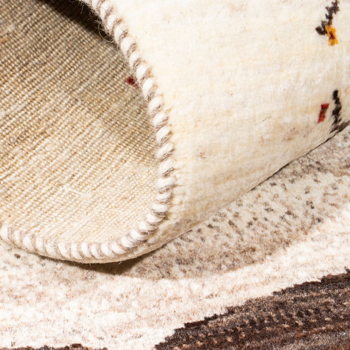 Gabbeh Tapijt - Loribaft Perzisch - Koninklijke - 132 x 84 cm - crème