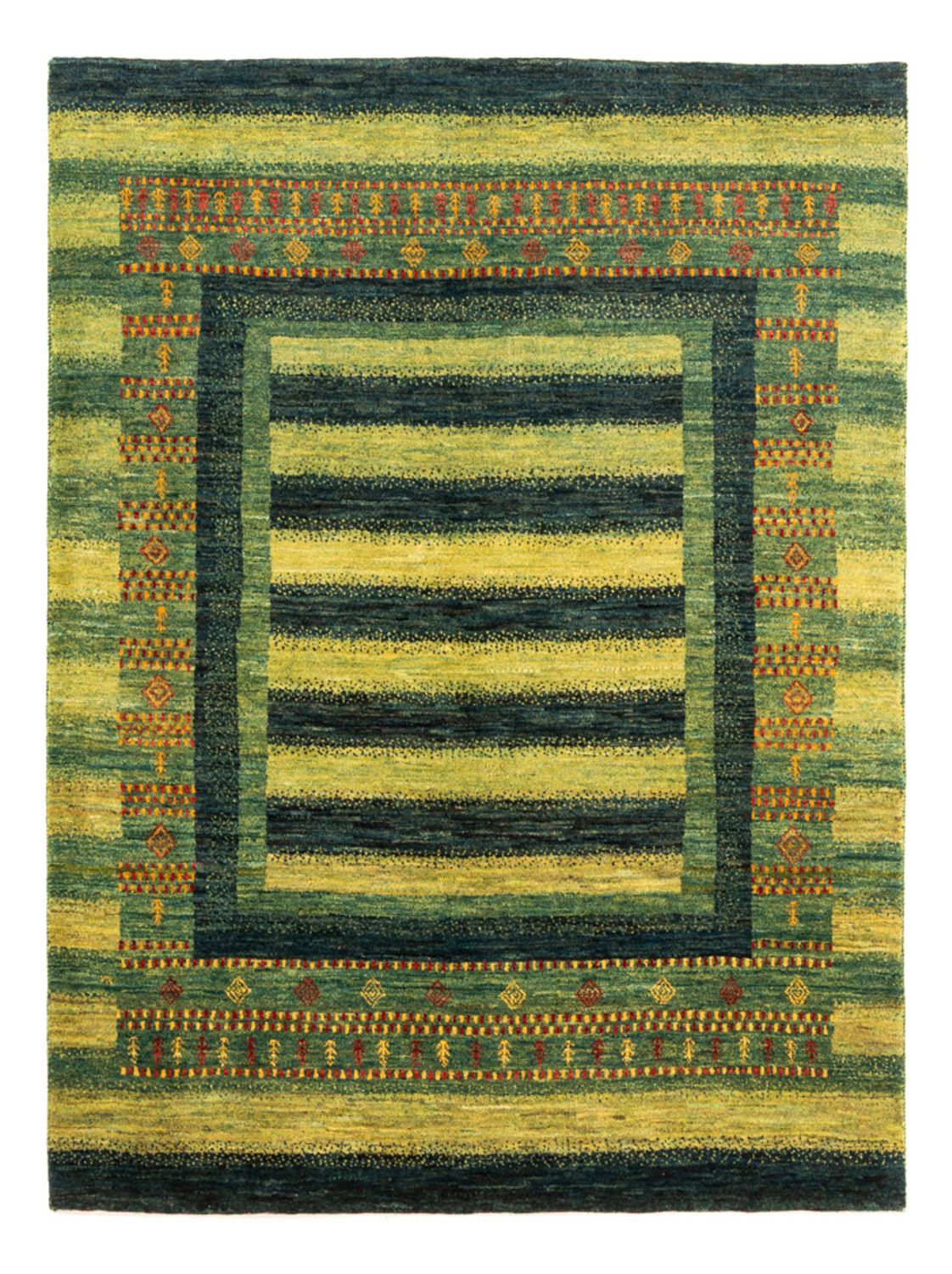 Gabbeh Tapijt - Loribaft Perzisch - Koninklijke - 206 x 152 cm - groen