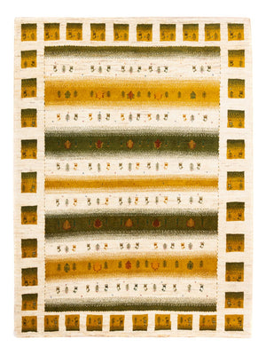 Gabbeh Tapijt - Loribaft Perzisch - 203 x 158 cm - natuur