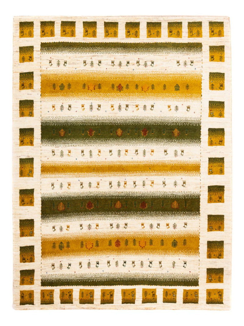 Gabbeh Tapijt - Loribaft Perzisch - 203 x 158 cm - natuur