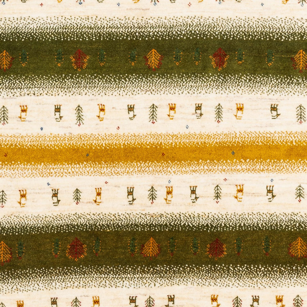 Gabbeh Tapijt - Loribaft Perzisch - 203 x 158 cm - natuur