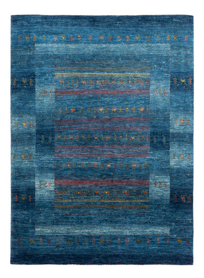 Gabbeh Tapijt - Loribaft Perzisch - 200 x 147 cm - blauw