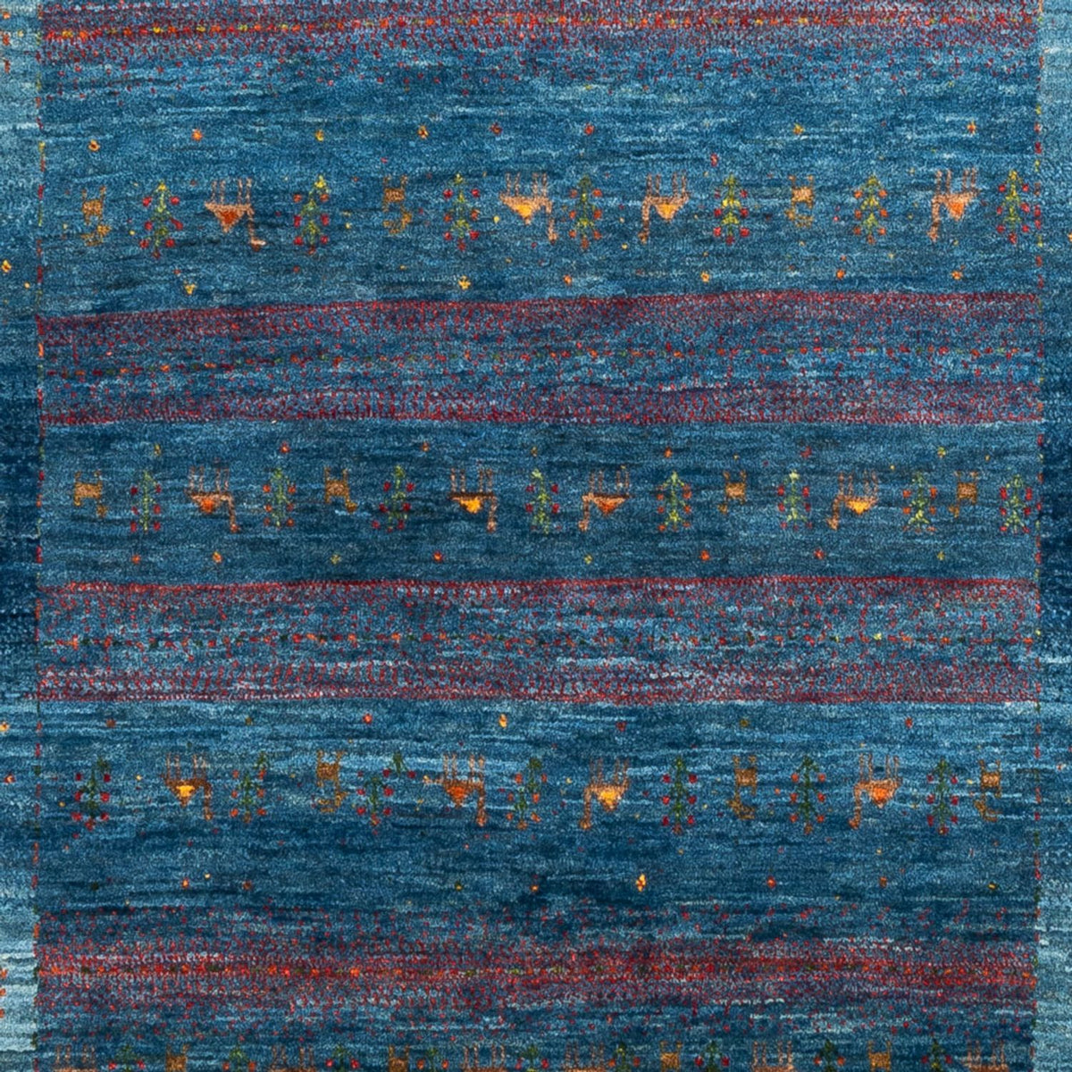Gabbeh Tapijt - Loribaft Perzisch - 200 x 147 cm - blauw