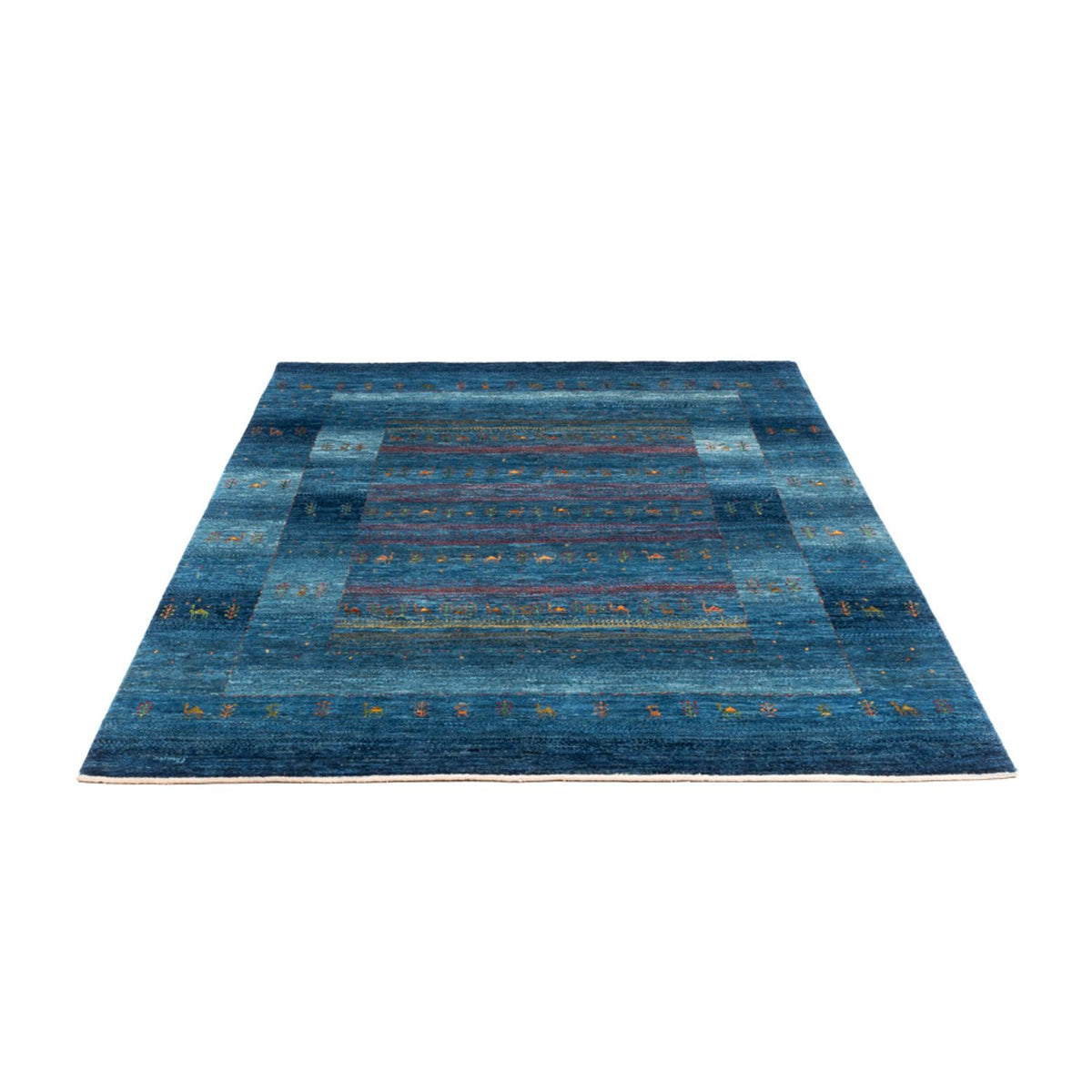 Gabbeh Tapijt - Loribaft Perzisch - 200 x 147 cm - blauw