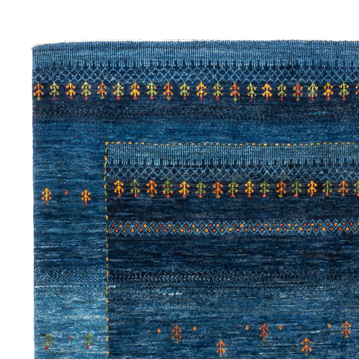 Gabbeh Tapijt - Loribaft Perzisch - 209 x 160 cm - blauw