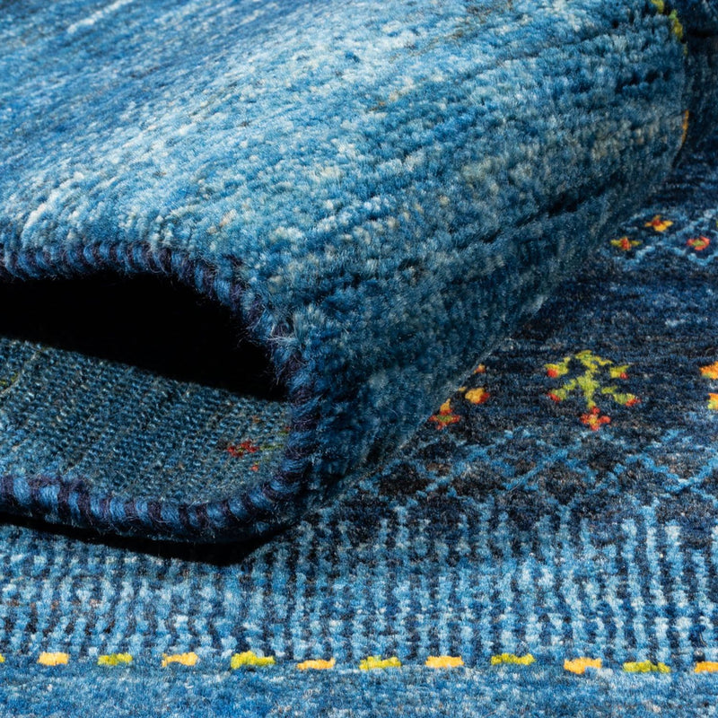 Gabbeh Tapijt - Loribaft Perzisch - 209 x 160 cm - blauw