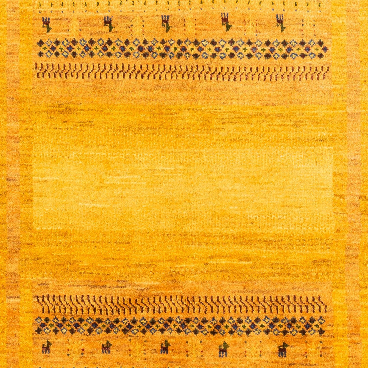 Gabbeh Tapijt - Loribaft Perzisch - Koninklijke - 198 x 152 cm - goud
