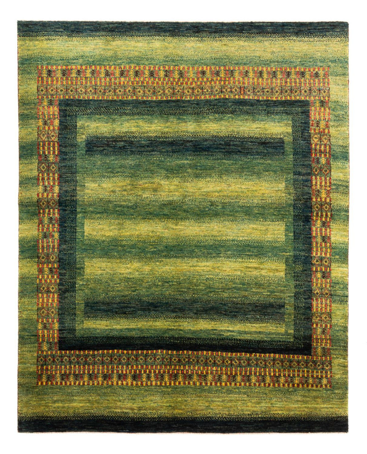 Gabbeh Tapijt - Loribaft Perzisch - Koninklijke - 208 x 163 cm - groen