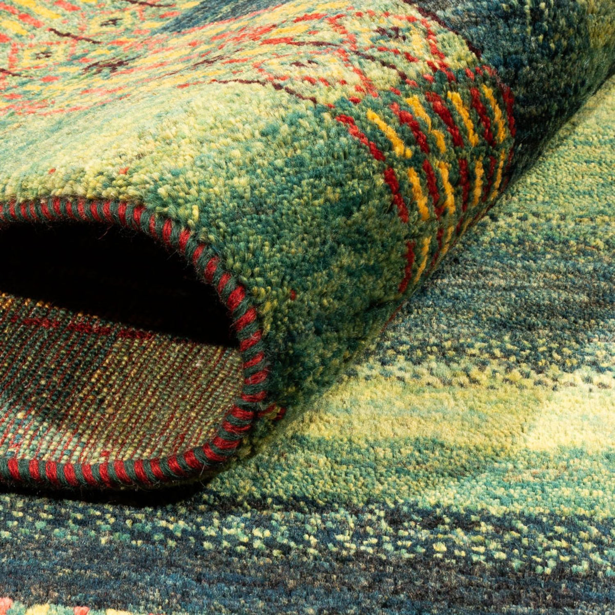 Gabbeh Tapijt - Loribaft Perzisch - Koninklijke - 208 x 163 cm - groen