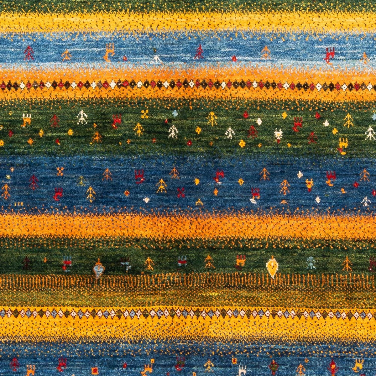 Gabbeh Tapijt - Loribaft Perzisch - Koninklijke - 212 x 161 cm - groen