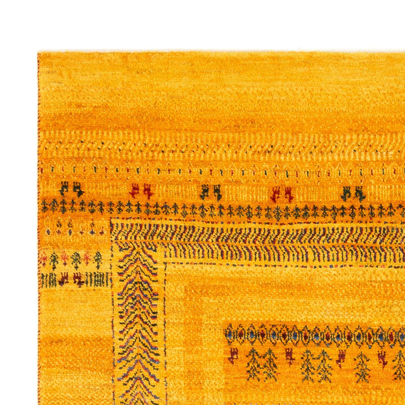 Gabbeh Tapijt - Loribaft Perzisch - Koninklijke - 205 x 144 cm - goud