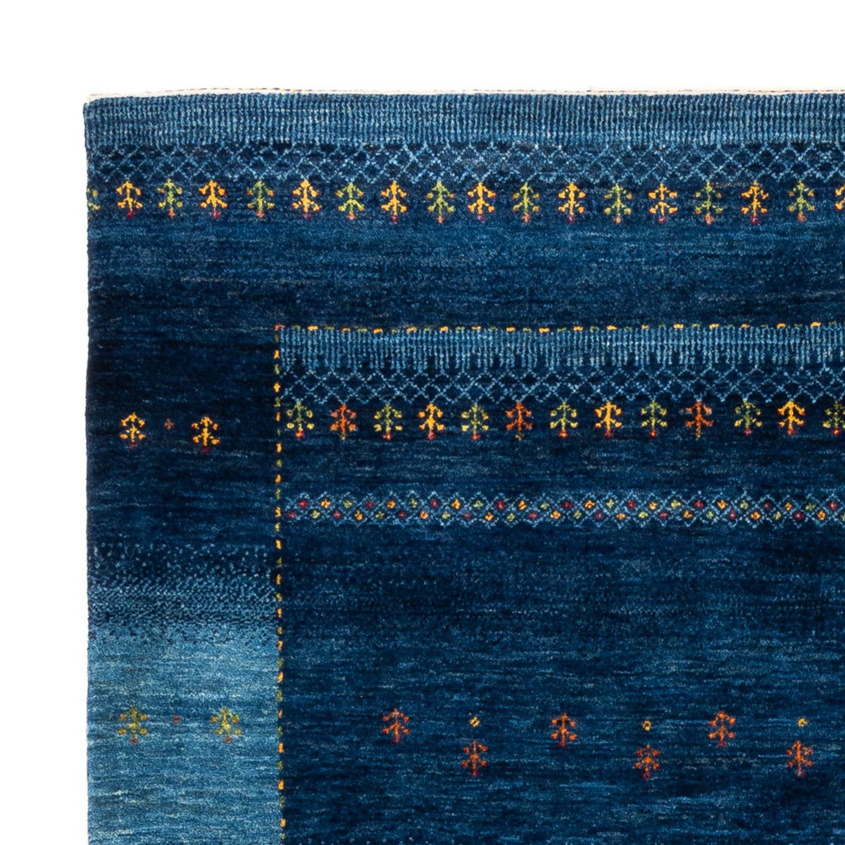 Gabbeh Tapijt - Loribaft Perzisch - 207 x 157 cm - blauw