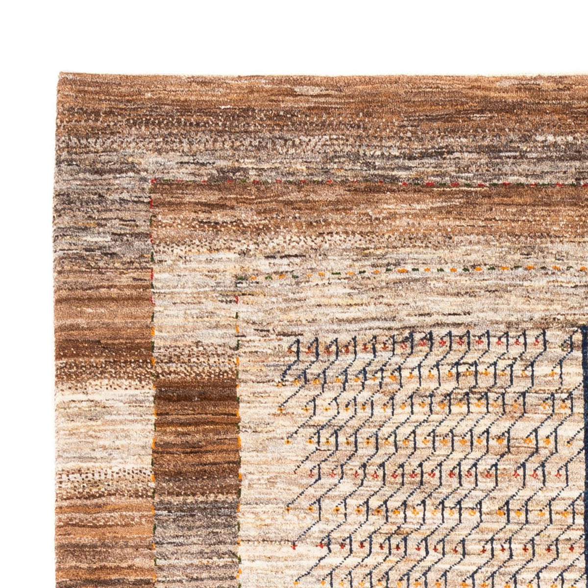 Gabbeh Tapijt - Loribaft Perzisch - 208 x 155 cm - beige