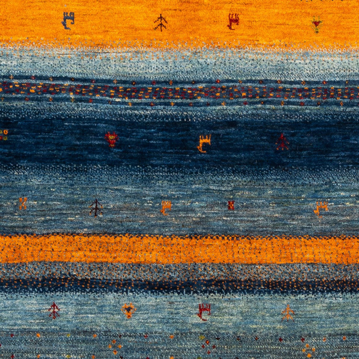 Gabbeh Tapijt - Loribaft Perzisch - Koninklijke - 209 x 144 cm - blauw