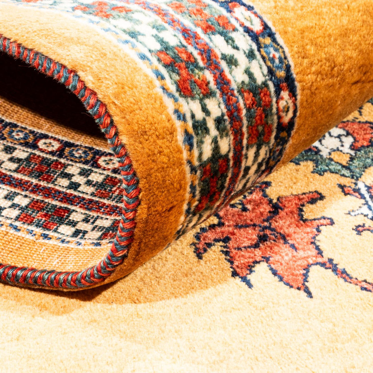 Gabbeh tapijt - Perzisch - 148 x 105 cm - goud