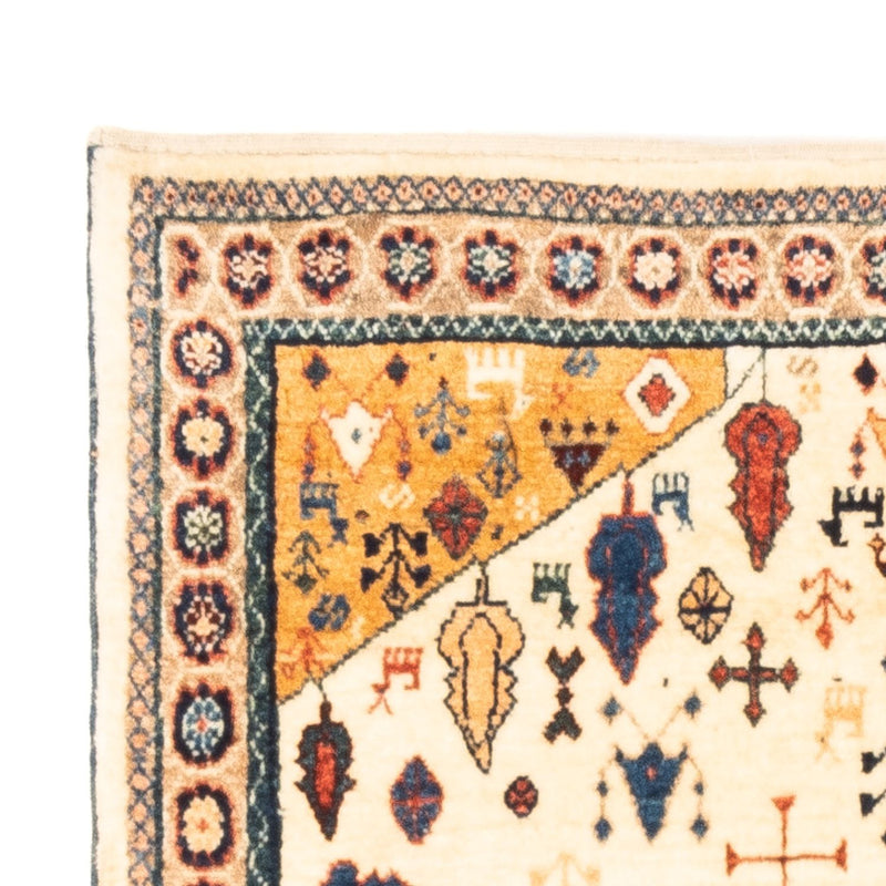 Gabbeh tapijt - Perzisch - 132 x 92 cm - beige