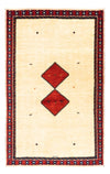 Perzische Gabbeh Tapijt 140x210cm - Perserteppich Wollteppich - Rechthoekig / Beige / 140 x 210 cm Rechthoekig