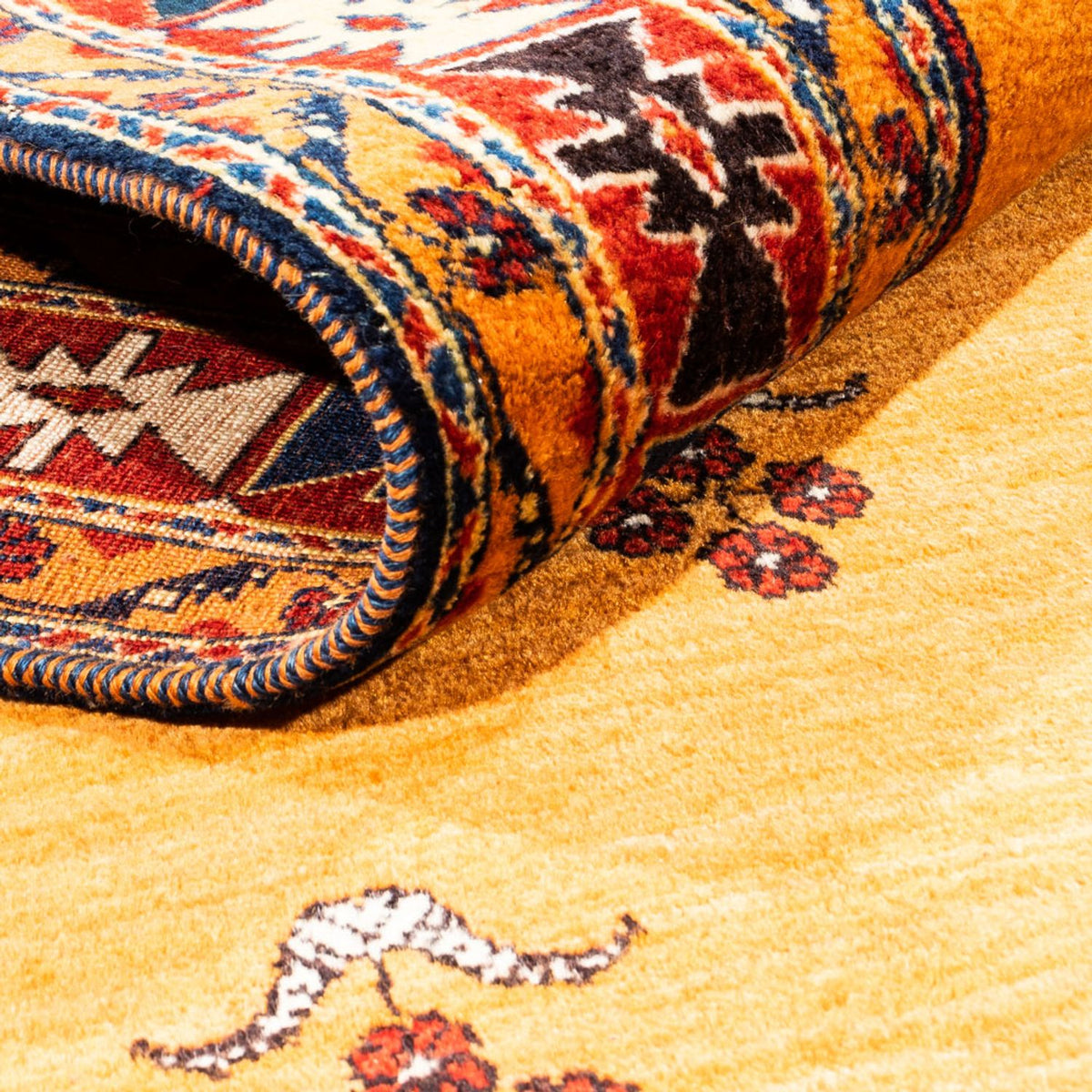 Gabbeh tapijt - Perzisch - 237 x 177 cm - goud