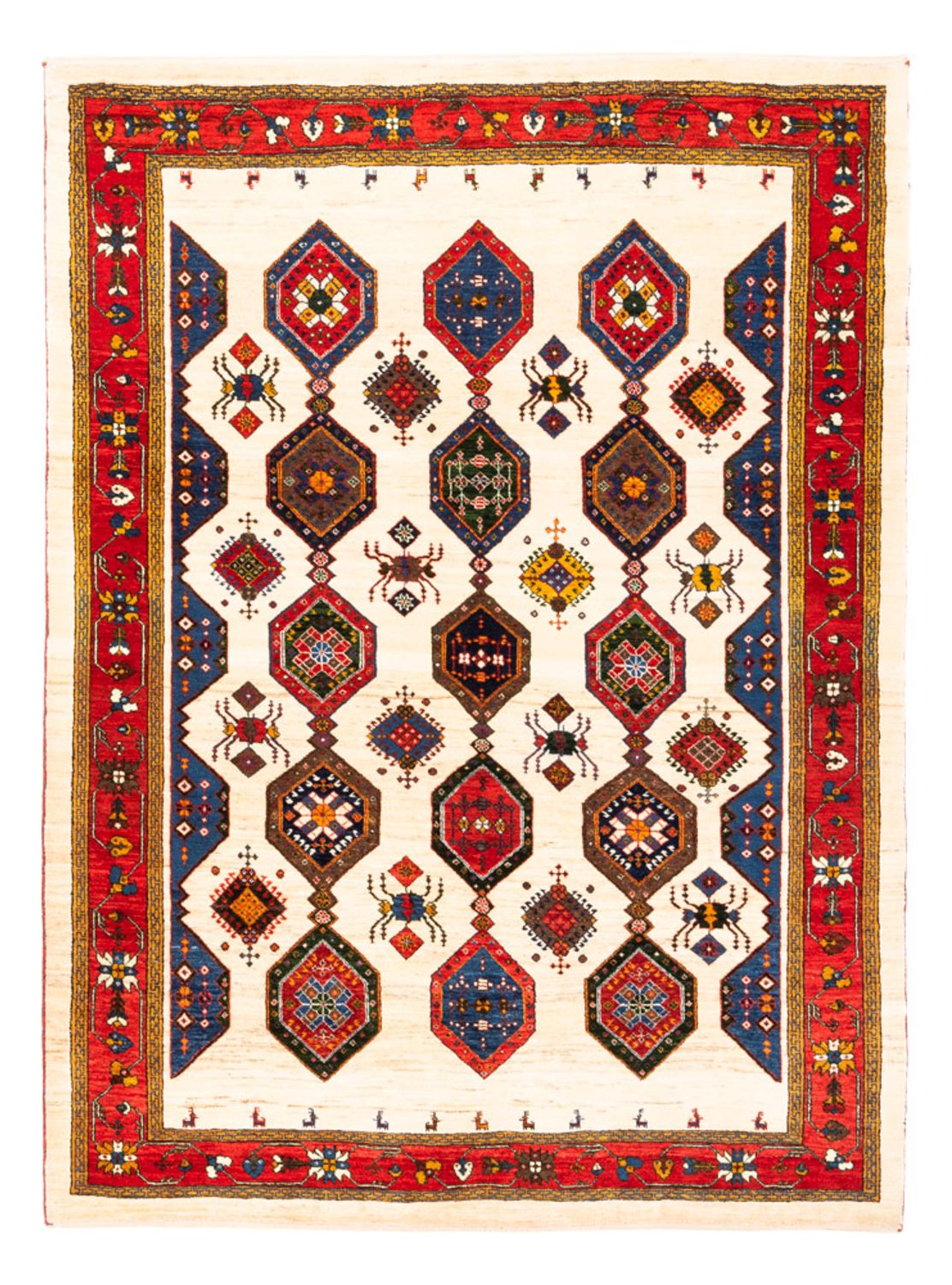 Gabbeh tapijt - Perzisch - 205 x 153 cm - veelkleurig