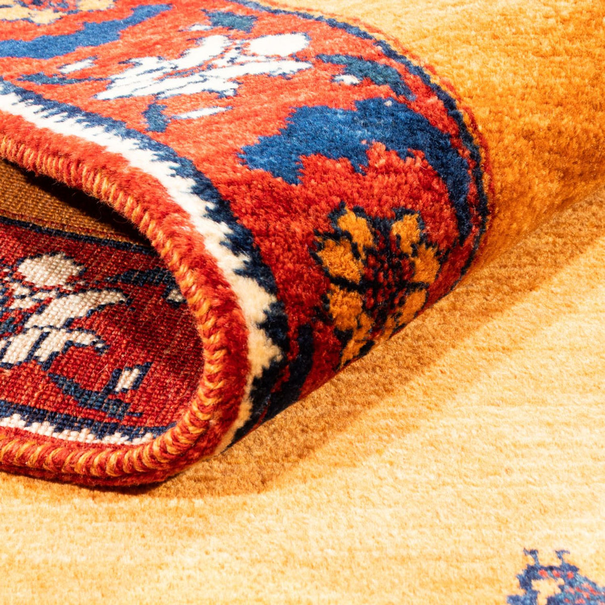 Gabbeh tapijt - Perzisch - 162 x 107 cm - goud