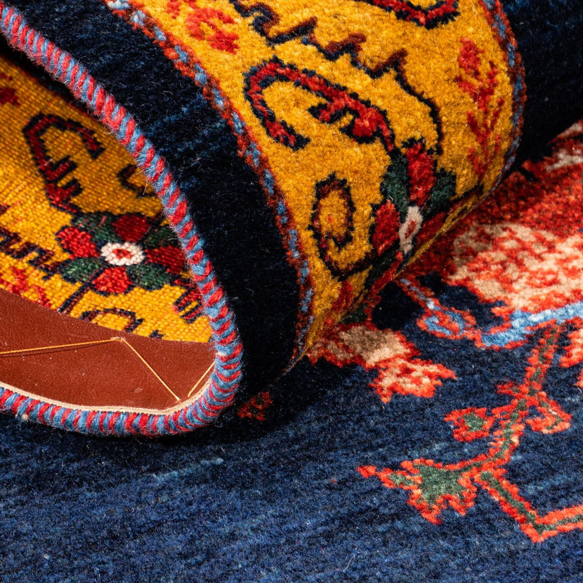 Loper Gabbeh tapijt - Perzisch - 253 x 84 cm - donkerblauw