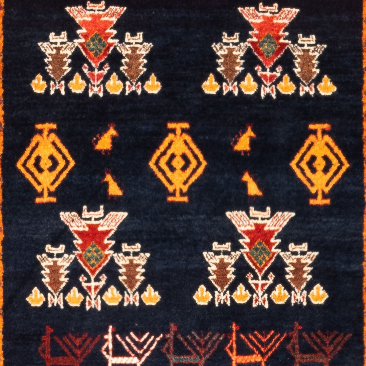 Gabbeh tapijt - Perzisch - 160 x 108 cm - donkerblauw