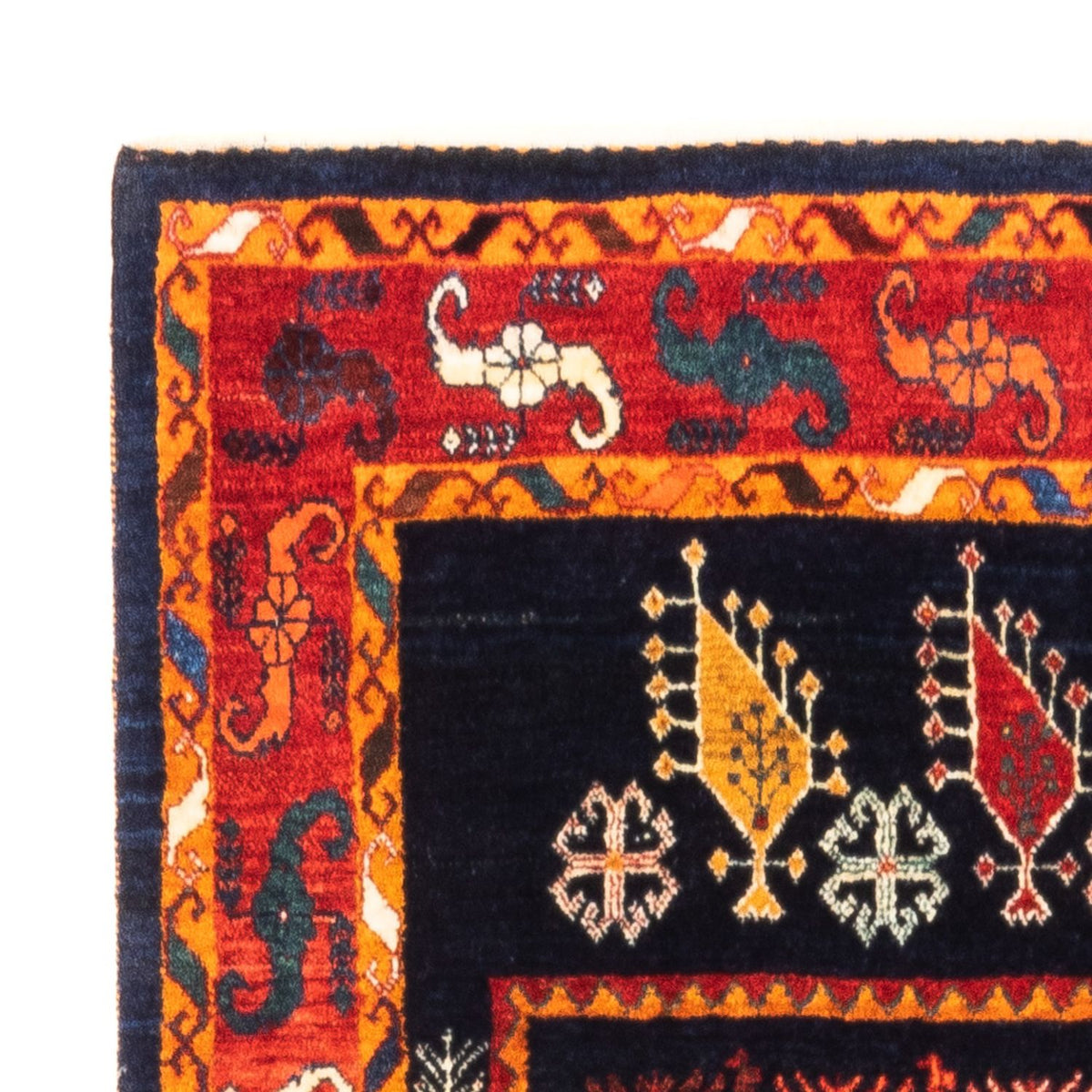 Gabbeh tapijt - Perzisch - 160 x 108 cm - donkerblauw