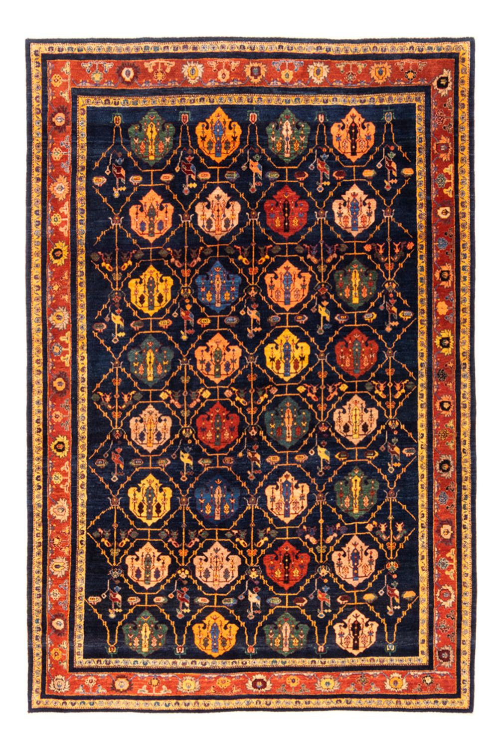 Gabbeh tapijt - Perzisch - 257 x 185 cm - donkerblauw